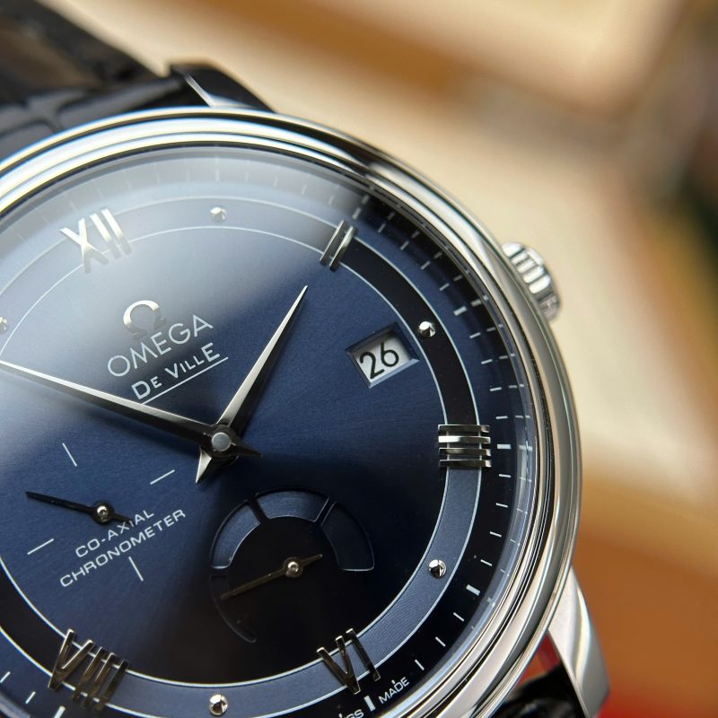 Omega-De-Ville-Prestige-Power-Reserve-Blue-Dial-Leather-6-800x800 Omega De Ville Prestige Power Reserve Blue Dial Black Leather Strap Best Replica 39.5mm - Image 6