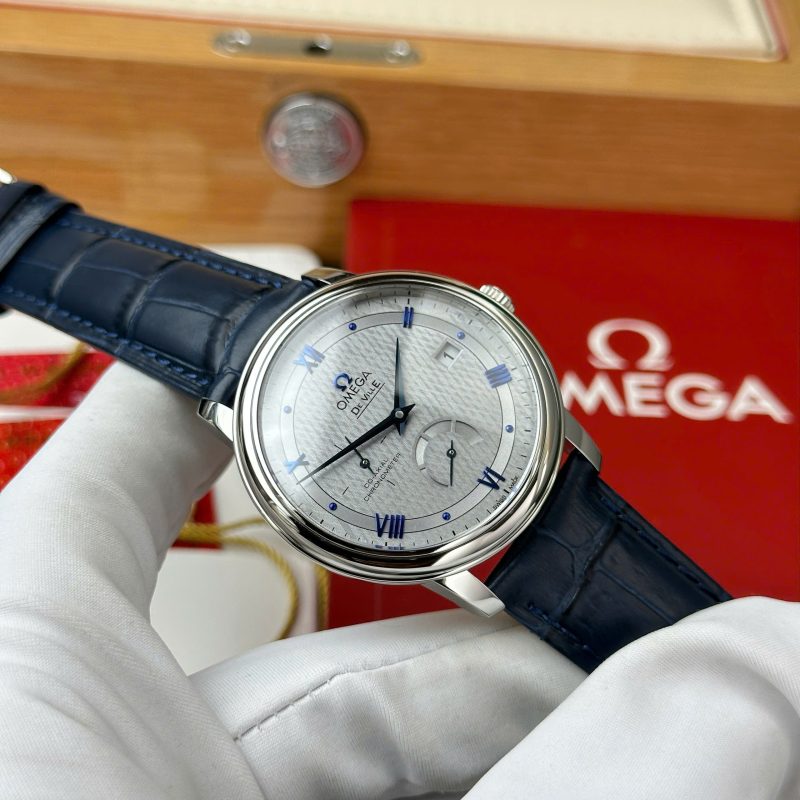 Omega-De-Ville-Prestige-Power-Reserve-Grey-Dial-Leather-3-800x800 Omega De Ville Prestige Power Reserve Grey Dial Blue Leather Strap Best Clone 39.5mm - Image 3