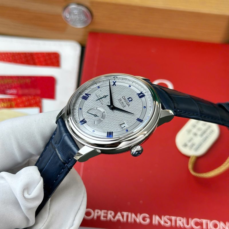 Omega-De-Ville-Prestige-Power-Reserve-Grey-Dial-Leather-4-800x800 Omega De Ville Prestige Power Reserve Grey Dial Blue Leather Strap Best Clone 39.5mm - Image 4