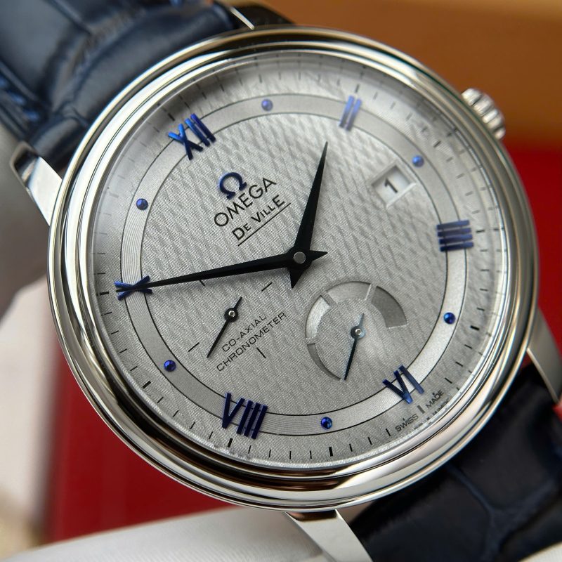 Omega-De-Ville-Prestige-Power-Reserve-Grey-Dial-Leather-6-800x800 Omega De Ville Prestige Power Reserve Grey Dial Blue Leather Strap Best Clone 39.5mm - Image 6