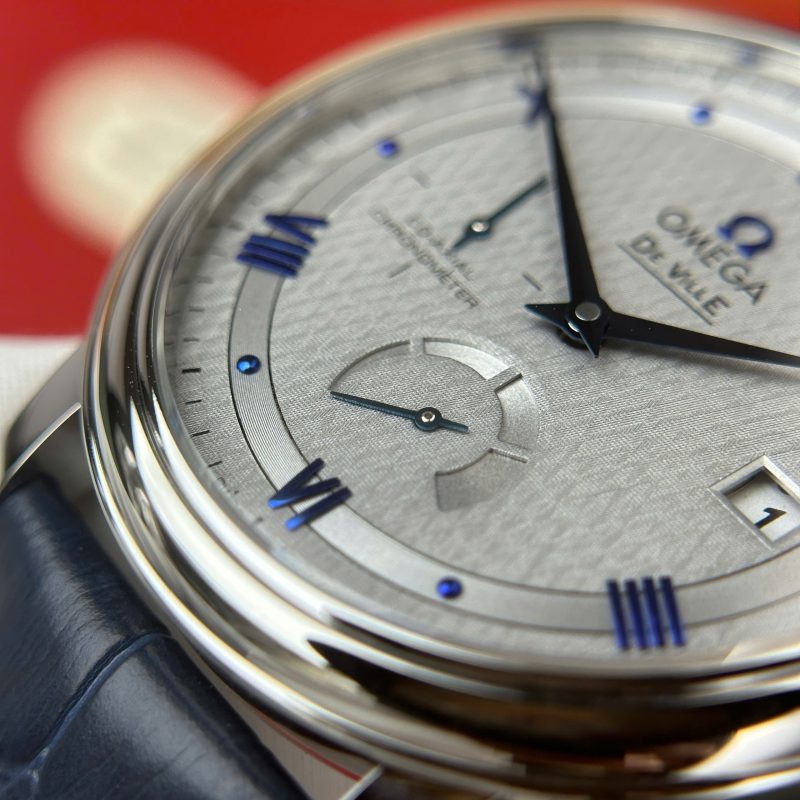 Omega-De-Ville-Prestige-Power-Reserve-Grey-Dial-Leather-8-800x800 Omega De Ville Prestige Power Reserve Grey Dial Blue Leather Strap Best Clone 39.5mm - Image 8