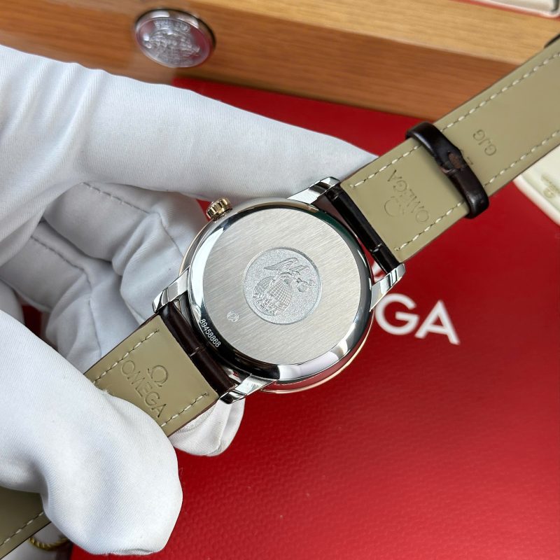 Omega-De-Ville-Prestige-Power-Reserve-Rose-Gold-Brown-Dial-Leather-9-800x800 Omega De Ville Prestige Power Reserve Rose Gold Bezel Brown Dial Brown Leather Strap 1:1 Copy 39.5mm - Image 9