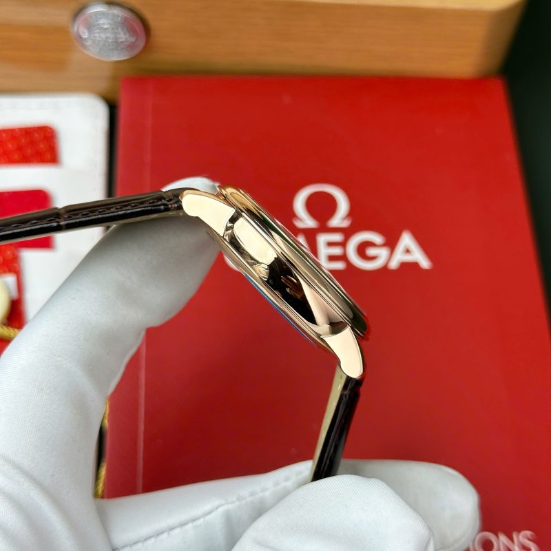 Omega-De-Ville-Prestige-Power-Reserve-Rose-Gold-Silver-Dial-Leather-10-800x800 Omega De Ville Prestige Power Reserve Rose Gold Silver Dial Leather Strap Best Replica 39.5mm - Image 10