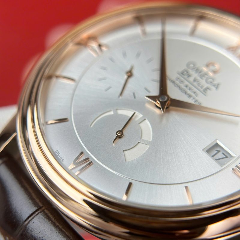 Omega-De-Ville-Prestige-Power-Reserve-Rose-Gold-Silver-Dial-Leather-8-800x800 Omega De Ville Prestige Power Reserve Rose Gold Silver Dial Leather Strap Best Replica 39.5mm - Image 8