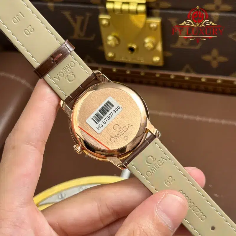 Omega-De-Ville-Prestige-Power-Reserve-Rose-Gold-White-Dial-Leather-Strap-11-800x800 Omega De Ville Prestige Power Reserve Rose Gold White Dial Leather Strap Best Replica 39.5mm - Image 11