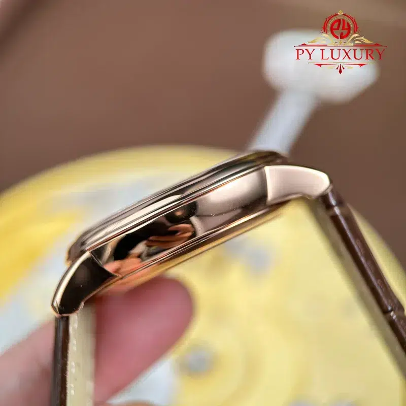 Omega-De-Ville-Prestige-Power-Reserve-Rose-Gold-White-Dial-Leather-Strap-9-800x800 Omega De Ville Prestige Power Reserve Rose Gold White Dial Leather Strap Best Replica 39.5mm - Image 9