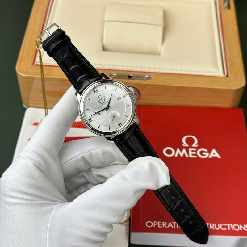 Omega-De-Ville-Prestige-Power-Reserve-Silver-Dial-424.13.40.21.02.005-Leather-2-800x800 Omega De Ville Prestige Power Reserve Silver Dial Black Leather Strap Best Clone 39.5mm - Image 2