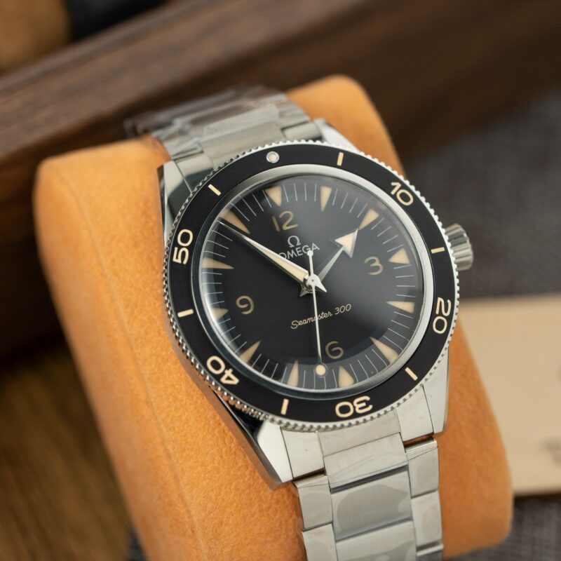 Omega-Seamaster-300-Heritage-Black-Dial-2-800x800 Omega Seamaster 300 Heritage Black Dial Steel Bracelet Best Replica VSF 41mm - Image 2