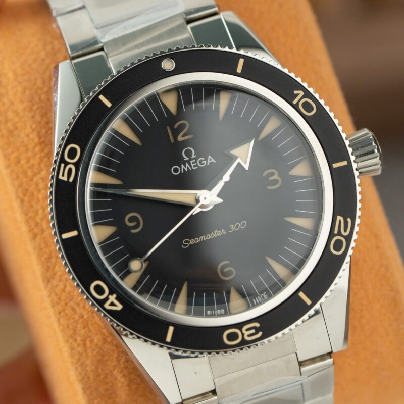 Omega-Seamaster-300-Heritage-Black-Dial-3-800x800 Omega Seamaster 300 Heritage Black Dial Steel Bracelet Best Replica VSF 41mm - Image 3