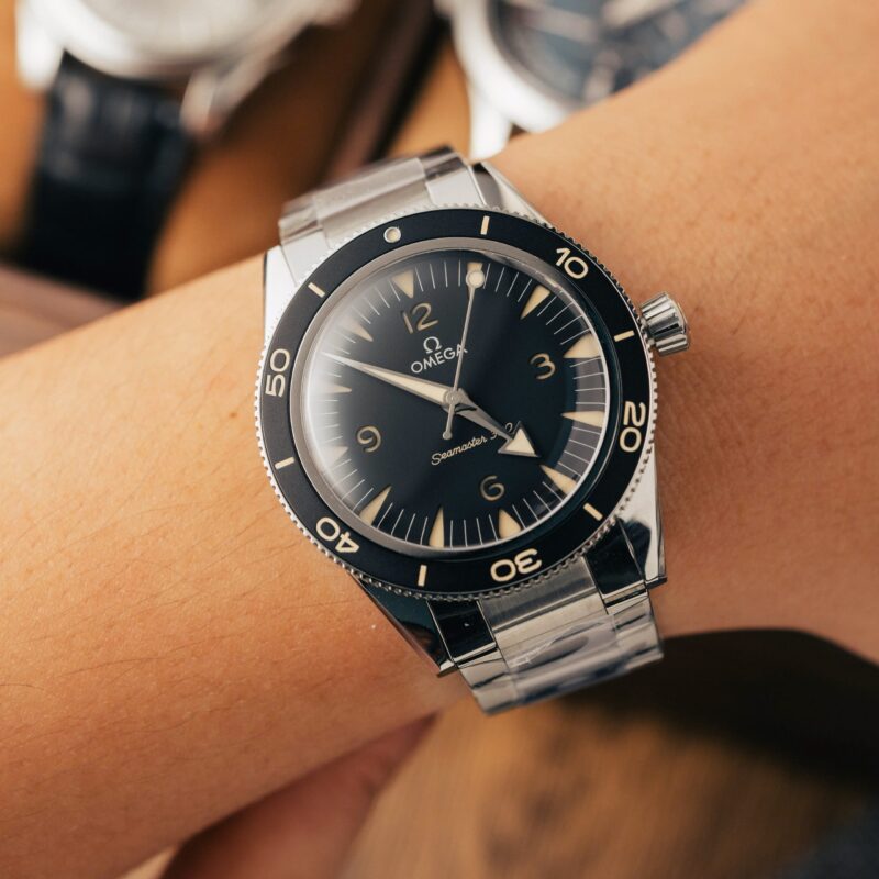 Omega-Seamaster-300-Heritage-Black-Dial-4-800x800 Omega Seamaster 300 Heritage Black Dial Steel Bracelet Best Replica VSF 41mm - Image 4