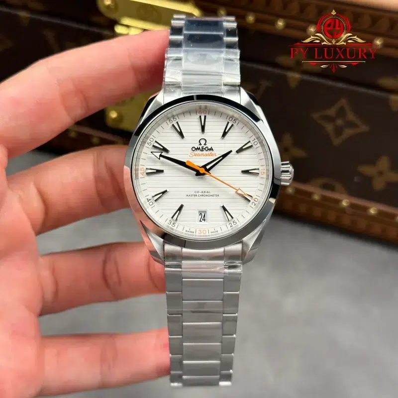 Omega-Seamaster-Aqua-Terra-Co-Axial-Master-Chronometer-White-Dial-Orange-Hand-Best-Replica-VSF-1-800x800 Omega Seamaster Aqua Terra Co-Axial Master Chronometer White Dial Orange Hand Best Replica VSF 41mm