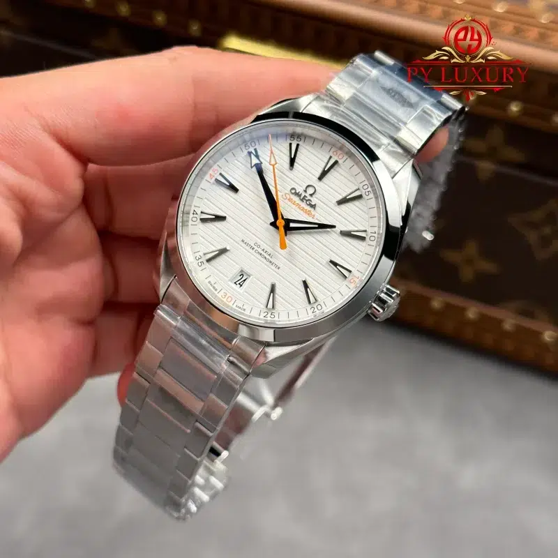 Omega-Seamaster-Aqua-Terra-Co-Axial-Master-Chronometer-White-Dial-Orange-Hand-Best-Replica-VSF-3-800x800 Omega Seamaster Aqua Terra Co-Axial Master Chronometer White Dial Orange Hand Best Replica VSF 41mm - Image 3