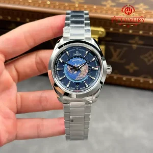 Omega Seamaster Aqua Terra Worldtimer Blue Dial Steel Bracelet Best Edition 43mm