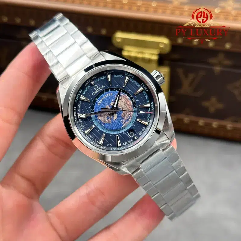 Omega-Seamaster-Aqua-Terra-Worldtimer-Blue-Dial-Steel-Bracelet-Best-Edition-2-800x800 Omega Seamaster Aqua Terra Worldtimer Blue Dial Steel Bracelet Best Edition 43mm - Image 2