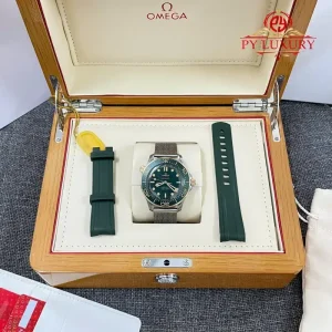 Omega Seamaster Diver 300M Bronze Gold on Titanium Sandblasted Green Dial 1:1 Best Replica VSF 42mm