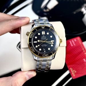 Omega Seamaster Diver 300M Two Tone Yellow Gold Black Dial Super Clone 42mm
