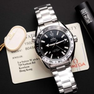 Omega Seamaster Planet Ocean 600M GMT Black Dial Super Clone 43.5mm