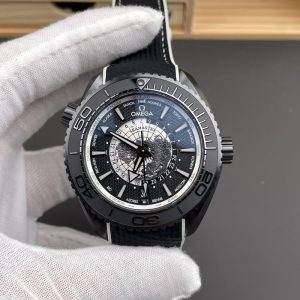 Omega Seamaster Planet Ocean 600M GMT Worldtimer Black & Grey Dial Best Replica VSF 45.5mm