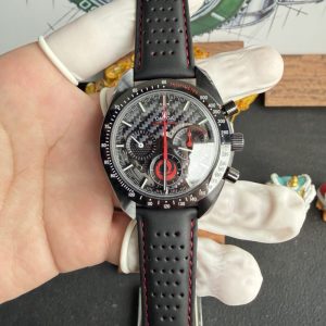 Omega Speedmaster Dark Side of The Moon Team Alinghi Leather Strap Best Replica SMF 44mm
