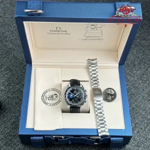 Omega Speedmaster Silver Snoopy 50th Anniversary Black Dial Best Replica 42mm