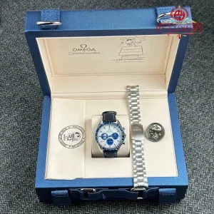 Omega Speedmaster Silver Snoopy 50th Anniversary Chronograph Best Replica 42mm