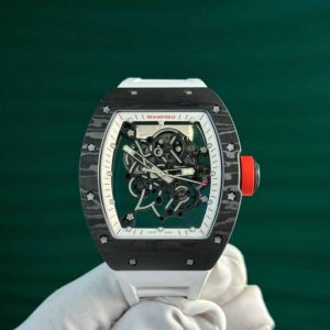 Richard Mille RM055 Bubba Watson Carbon Fiber White Legend Best Replica ZF 42.7 x 49.9mm