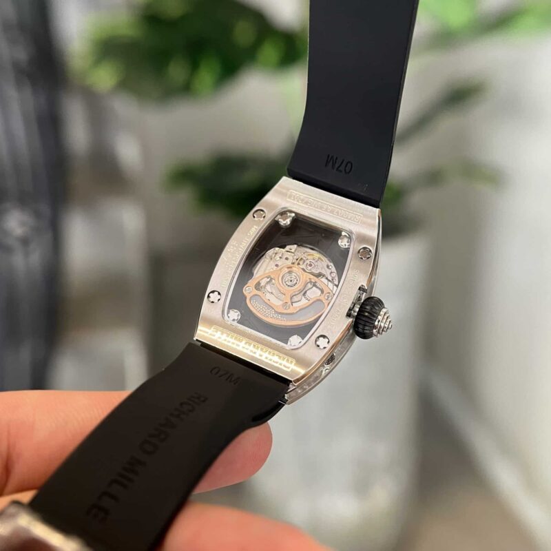RM07-01-Full-Diamond-Black-Lip-Black-Rubber-Strap-7-800x800 Richard Mille RM07-01 Full Diamond Black Lip Replica 45.32 x 32.3mm - Image 7