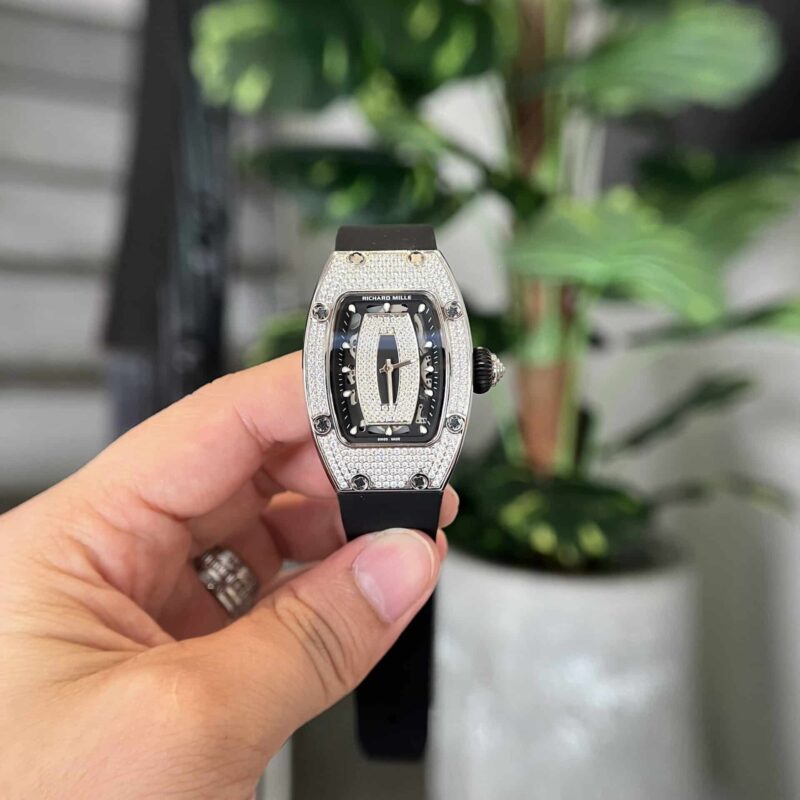 RM07-01-Full-Diamond-Black-Lip-Black-Rubber-Strap-800x800 Richard Mille RM07-01 Full Diamond Black Lip Replica 45.32 x 32.3mm