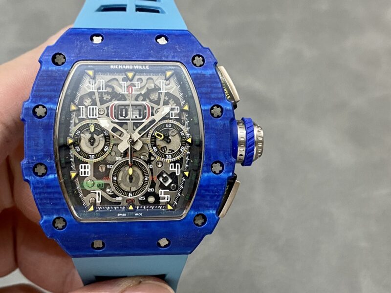 RM11-03-Jean-Todt-50th-Anniversary-Chronograph-Blue-Carbon-Fiber-800x600 Richard Mille RM11-03 Jean Todt 50th Anniversary Chronograph Blue Carbon Fiber Best Replica KVF 49.94 x 44.5mm - Image 4