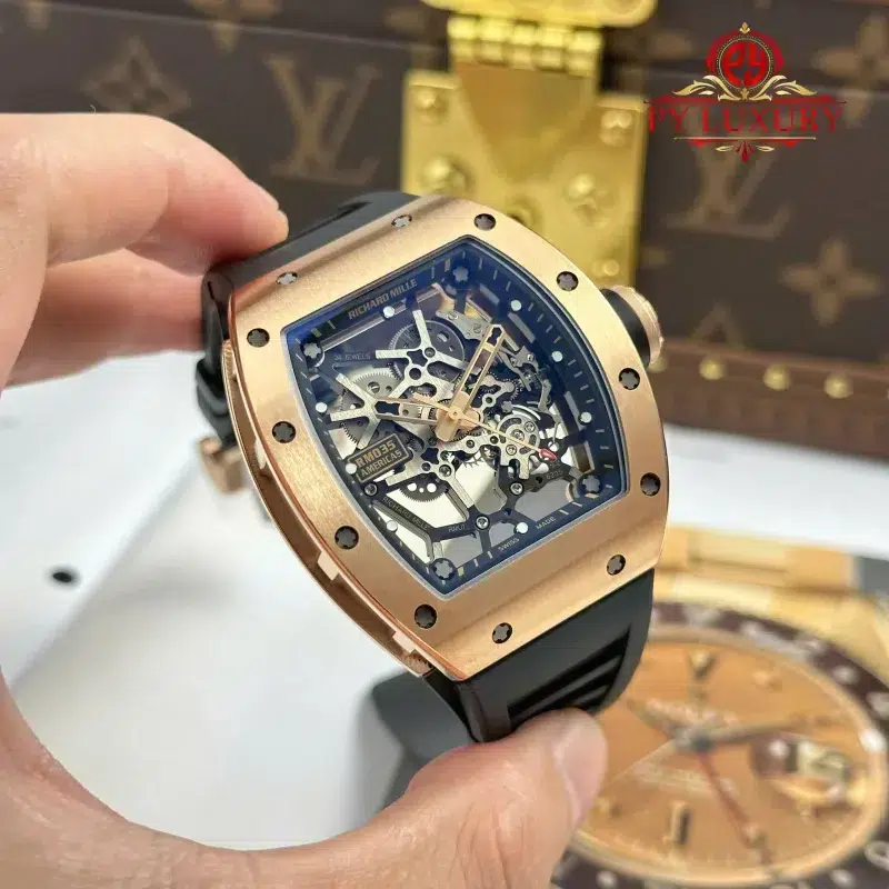 Richard-Mille-RM-035-Americas-Rose-Gold-Toro-Skeleton-Limited-Edition-13-800x800 Richard Mille RM035 Americas Rose Gold Toro Skeleton 1:1 Best Replica ZF Factory 39.7mm x 48mm - Image 4