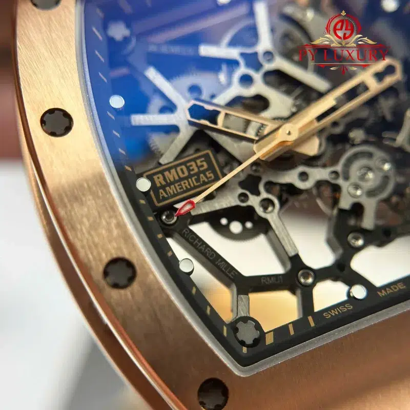 Richard-Mille-RM-035-Americas-Rose-Gold-Toro-Skeleton-Limited-Edition-5-800x800 Richard Mille RM035 Americas Rose Gold Toro Skeleton 1:1 Best Replica ZF Factory 39.7mm x 48mm - Image 8