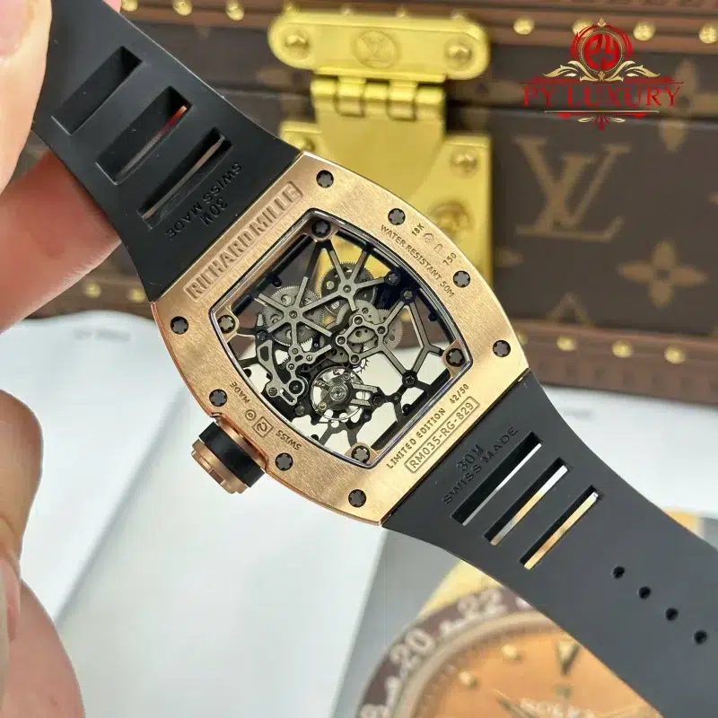 Richard-Mille-RM-035-Americas-Rose-Gold-Toro-Skeleton-Limited-Edition-6-800x800 Richard Mille RM035 Americas Rose Gold Toro Skeleton 1:1 Best Replica ZF Factory 39.7mm x 48mm - Image 12