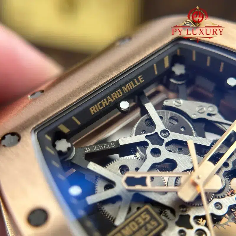 Richard-Mille-RM-035-Americas-Rose-Gold-Toro-Skeleton-Limited-Edition-7-800x800 Richard Mille RM035 Americas Rose Gold Toro Skeleton 1:1 Best Replica ZF Factory 39.7mm x 48mm - Image 6