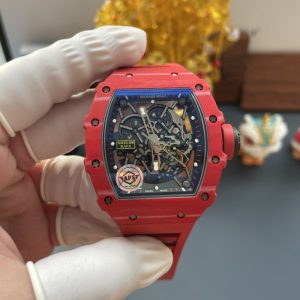 Richard Mille RM 35-02 Red Quartz TPT Rafael Nadal Super Clone Top Quality APS Factory 49.94mm x 44.5mm