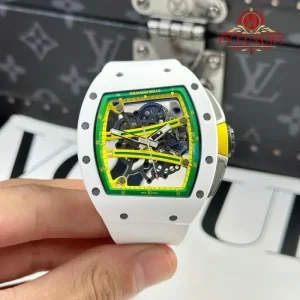 Richard Mille RM 61-01 Yohan Blake Asia Limited Edition White Ceramic 1:1 Best Replica ZF 42.7mm x 50.23mm