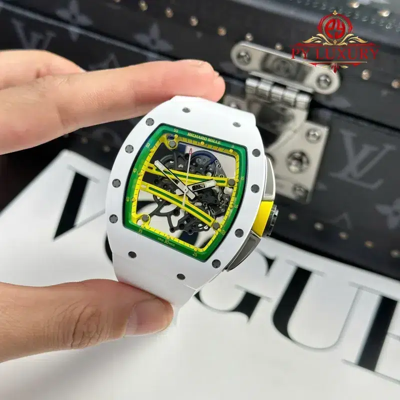 Richard-Mille-RM-61-01-Yohan-Blake-Asia-Limited-Edition-White-Ceramic-2-800x800 Richard Mille RM 61-01 Yohan Blake Asia Limited Edition White Ceramic 1:1 Best Replica ZF 42.7mm x 50.23mm - Image 2