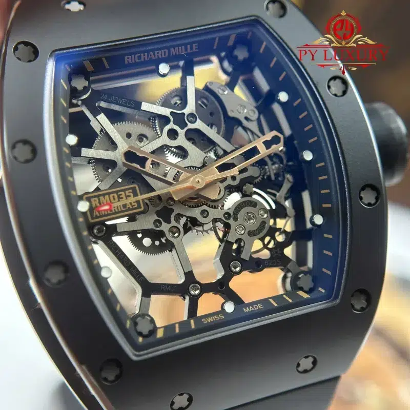 Richard-Mille-RM035-Black-Toro-Ceramic-Rose-Gold-Skeleton-Dial-Rubber-Strap-10-800x800 Richard Mille RM035 Black Toro Ceramic & Rose Gold Skeleton Dial Rubber Strap Best Replica 1:1 ZF Factory 39.7mm x 48mm - Image 5