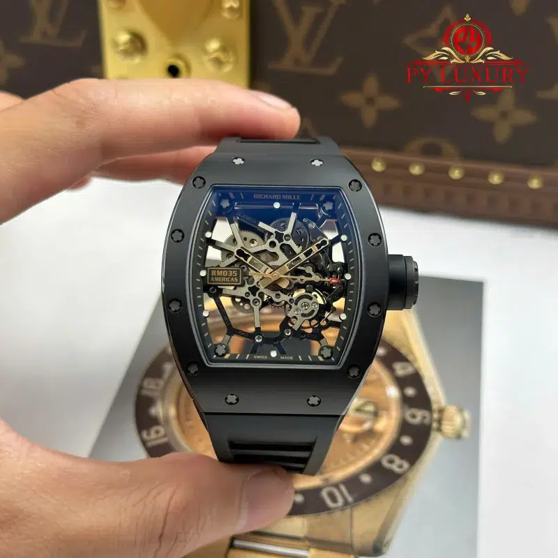 Richard-Mille-RM035-Black-Toro-Ceramic-Rose-Gold-Skeleton-Dial-Rubber-Strap-11-800x800 Richard Mille RM035 Black Toro Ceramic & Rose Gold Skeleton Dial Rubber Strap Best Replica 1:1 ZF Factory 39.7mm x 48mm