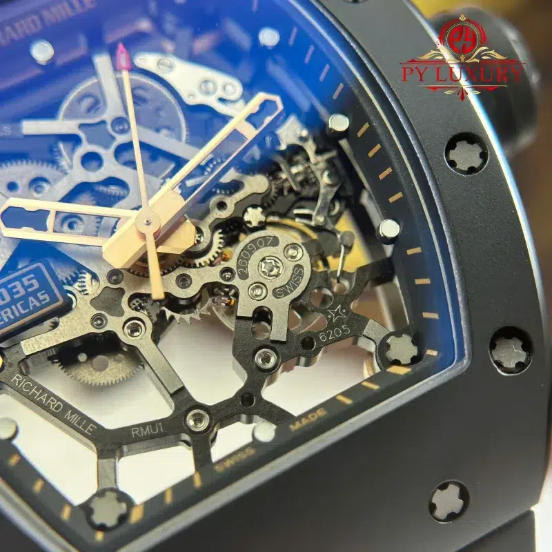 Richard-Mille-RM035-Black-Toro-Ceramic-Rose-Gold-Skeleton-Dial-Rubber-Strap-9-800x800 Richard Mille RM035 Black Toro Ceramic & Rose Gold Skeleton Dial Rubber Strap Best Replica 1:1 ZF Factory 39.7mm x 48mm - Image 7
