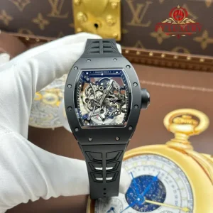 Richard Mille RM055 Bubba Watson All Black Ceramic Rubber Strap Best Replica ZF 42.7mm