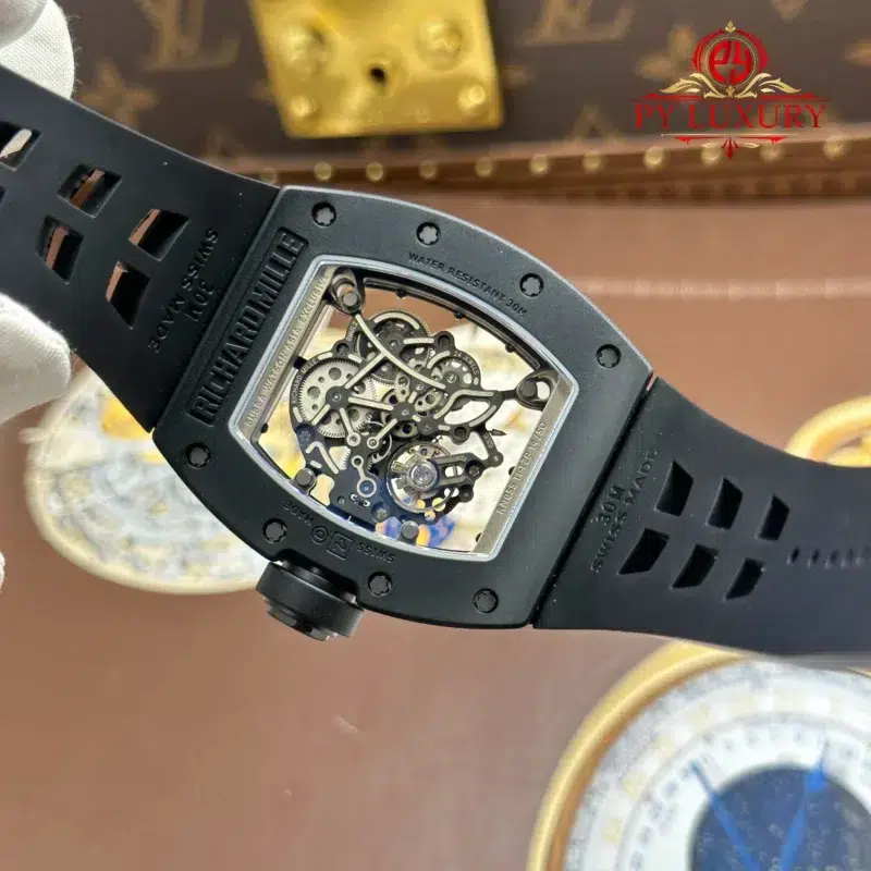 Richard-Mille-RM055-Bubba-Watson-All-Black-Ceramic-Rubber-Strap-11-800x800 Richard Mille RM055 Bubba Watson All Black Ceramic Rubber Strap Best Replica ZF 42.7mm - Image 11