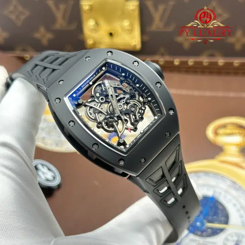Richard-Mille-RM055-Bubba-Watson-All-Black-Ceramic-Rubber-Strap-2-800x800 Richard Mille RM055 Bubba Watson All Black Ceramic Rubber Strap Best Replica ZF 42.7mm - Image 2