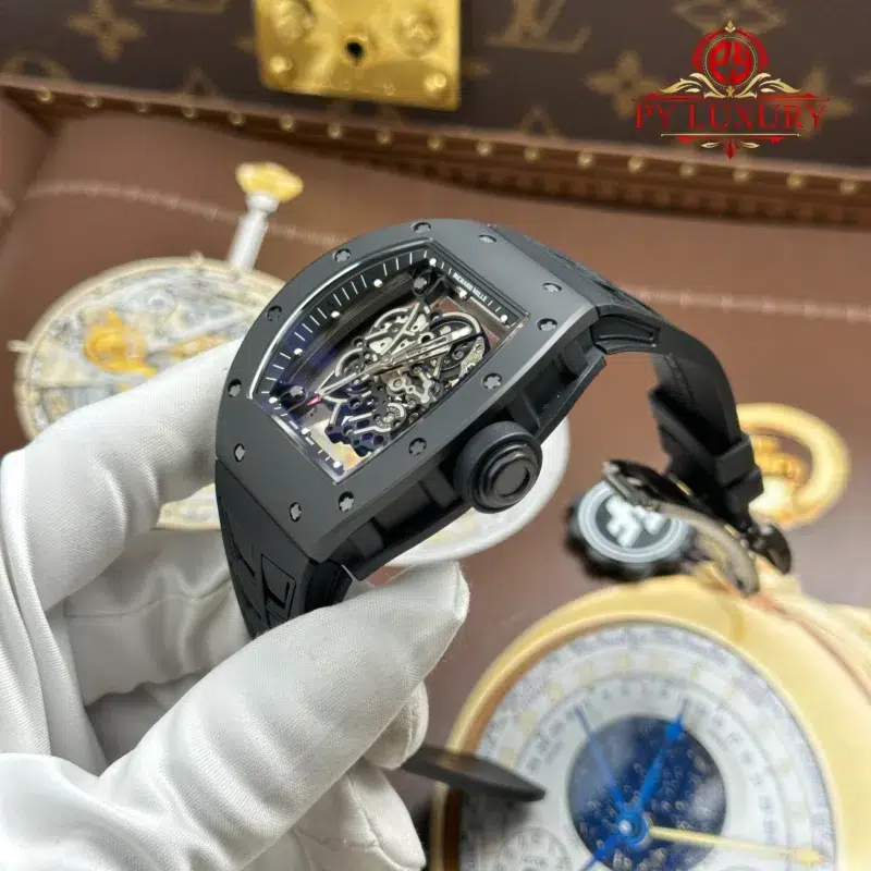 Richard-Mille-RM055-Bubba-Watson-All-Black-Ceramic-Rubber-Strap-3-800x800 Richard Mille RM055 Bubba Watson All Black Ceramic Rubber Strap Best Replica ZF 42.7mm - Image 3