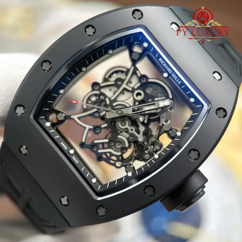 Richard-Mille-RM055-Bubba-Watson-All-Black-Ceramic-Rubber-Strap-4-800x800 Richard Mille RM055 Bubba Watson All Black Ceramic Rubber Strap Best Replica ZF 42.7mm - Image 4