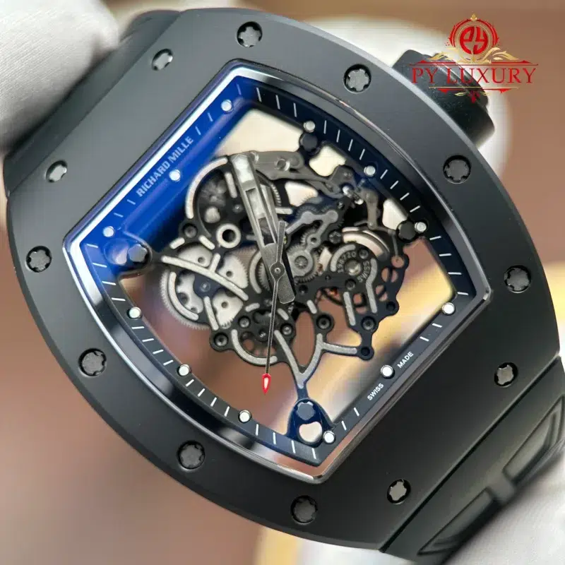 Richard-Mille-RM055-Bubba-Watson-All-Black-Ceramic-Rubber-Strap-5-800x800 Richard Mille RM055 Bubba Watson All Black Ceramic Rubber Strap Best Replica ZF 42.7mm - Image 5