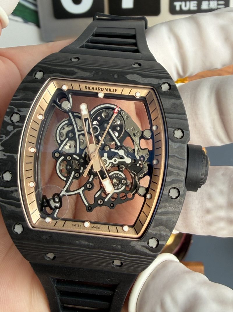 Richard-Mille-RM055-Bubba-Watson-Asia-Edition-Carbon-NTPT-Vaucher-Movement-1-1-Super-Clone-4-800x1067 Richard Mille RM055 Bubba Watson Asia Edition Carbon NTPT Vaucher Movement 1:1 Super Clone A9 Factory 42.7mm x 49.9mm (Free Sprung) - Image 4