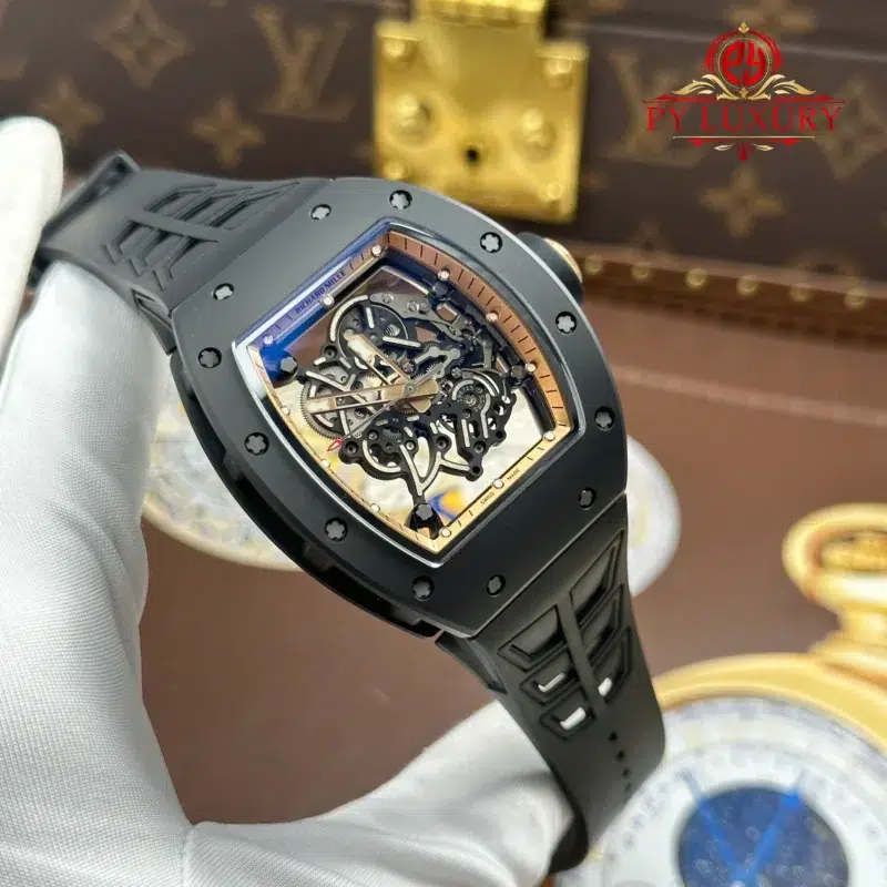 Richard-Mille-RM055-Bubba-Watson-Black-Ceramic-Asia-Edition-2-800x800 Richard Mille RM055 Bubba Watson Black Ceramic Asia Edition Black Rubber Strap Best Replica ZF 42.7mm - Image 2