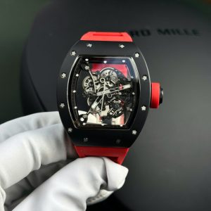 Richard Mille RM055 Bubba Watson Black Ceramic Red Rubber Strap Best Replica BBR V3 42.7mm