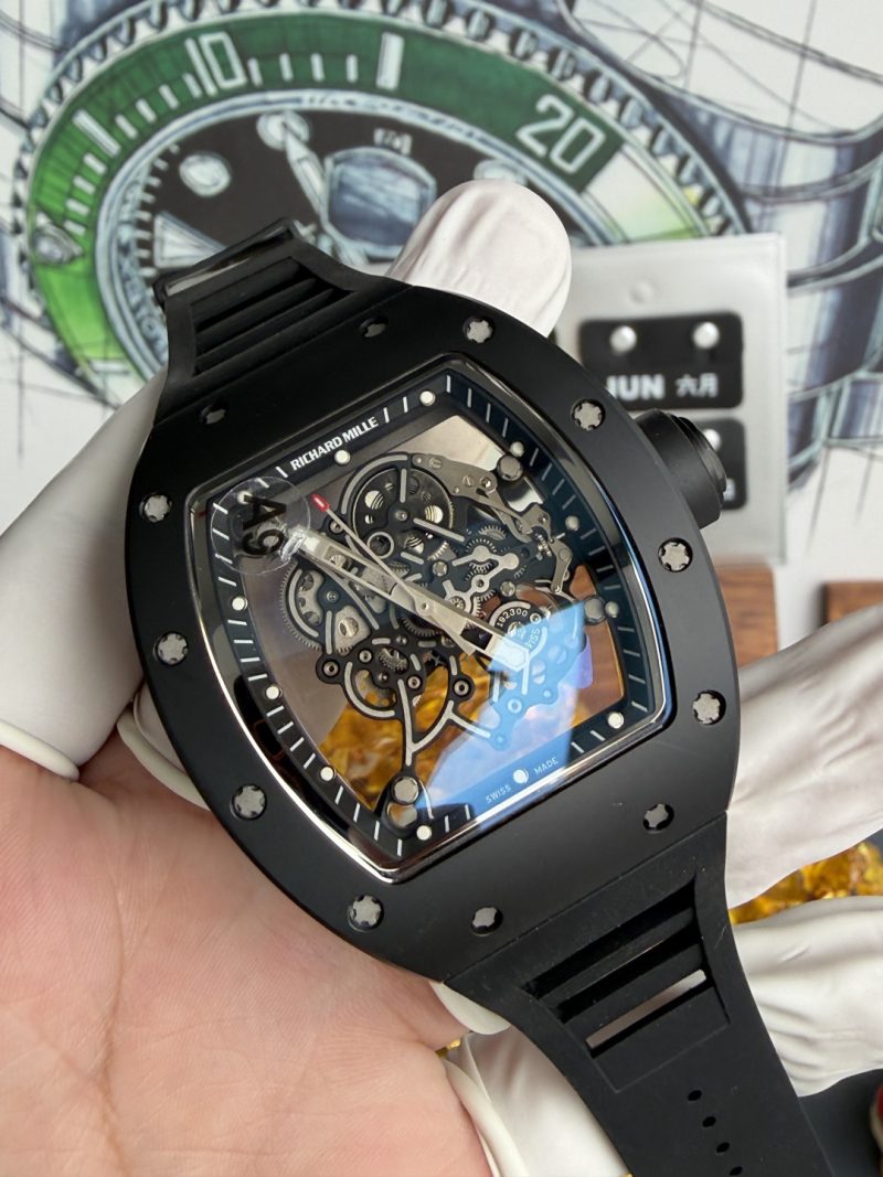 Richard-Mille-RM055-Bubba-Watson-Black-Edition-Black-Ceramic-Vaucher-Movement-1-1-Super-Clone-A9F-3-800x1067 Richard Mille RM055 Bubba Watson Black Edition Black Ceramic Vaucher Movement 1:1 Super Clone A9F 42.7 x 49.9mm (Free Sprung) - Image 3