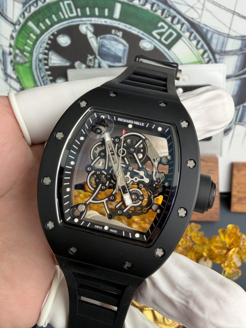 Richard-Mille-RM055-Bubba-Watson-Black-Edition-Black-Ceramic-Vaucher-Movement-1-1-Super-Clone-A9F-4-800x1067 Richard Mille RM055 Bubba Watson Black Edition Black Ceramic Vaucher Movement 1:1 Super Clone A9F 42.7 x 49.9mm (Free Sprung) - Image 4